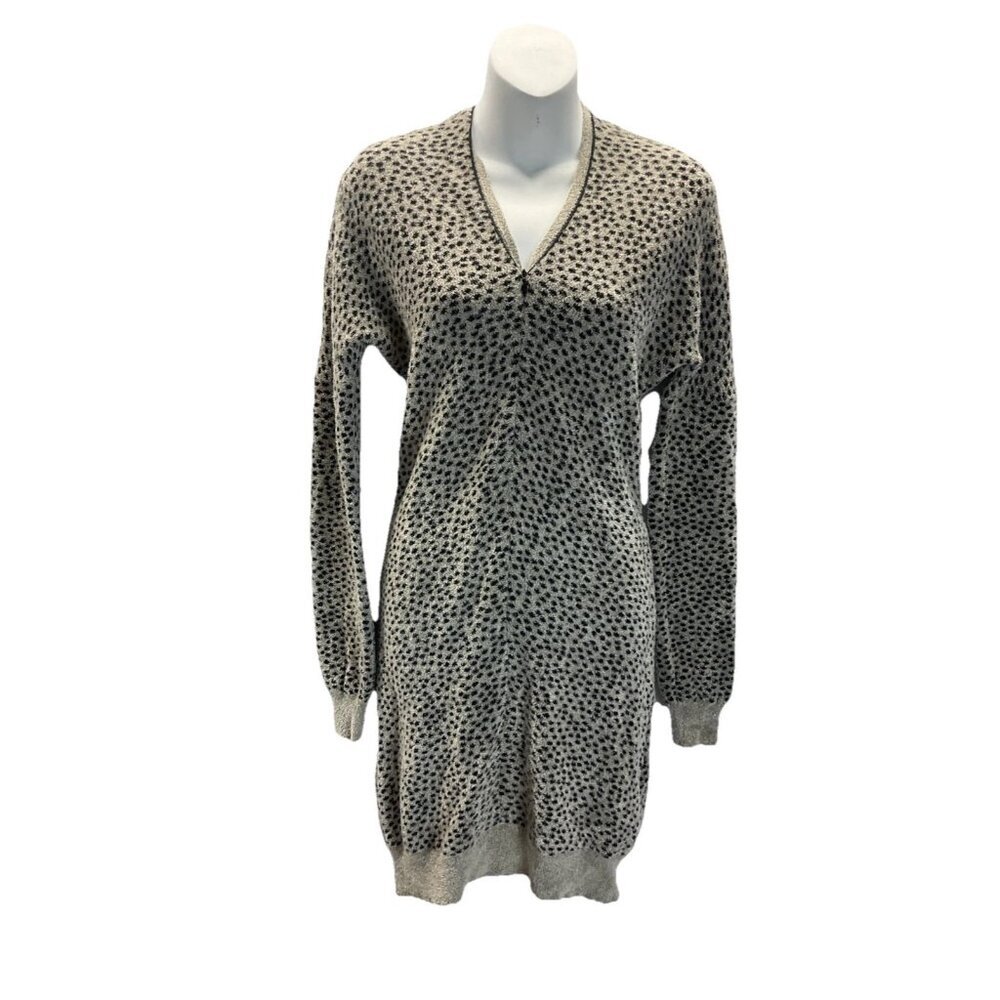 MM6 Maison Margiela Leopard fuzzy stretch bodycon Sweater Dress‎ size S